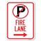 Signmission Fire Lane No Parking & Right Arrow Heavy-Gauge Alum Rust Proof Parking Sign, 18" x 24", A-1824-24019 A-1824-24019 - alternate 1